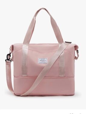 Expandable Pink Weekend Tote Bag